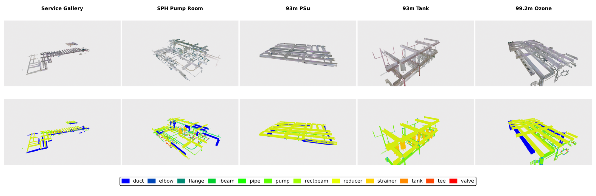 Scene gallery: 4 representative Industrial3D scenes